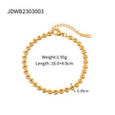 Uworld Stainless Steel Bead Chain Bangle Bracelet Waterproof Jewelry Statement Trendy Golden Metal браслеты на руку Man Girls