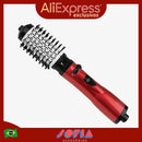 2 in 1 Rotary Brush: Hot Air Compromise and Curler 110V-Efficient Drying and Perfect Modeling for Hair