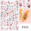 3D Bunny Nail Art Sticker Decals Decorations Easter Egg Design Cute Cartoon Rabbit Flower Nail Stickers Sliders for Manicure