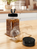 220ml Plastic Pots Seasoning and Spices Double Dizing Lid 6 Un