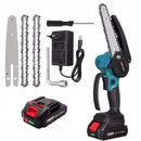 21V 6-Inch Mini ChainSaw Powerful Cordless Rechargeable Handheld Portable Small Electric Saw 7500mAh Battery Pruning Garden Tool