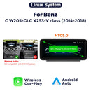 NaviFly Android 14 Auto Car GPS Navigation Stereo Radio For Mercedes-Benz C-Class W205 GLC X253 V-Class W446 Wireless CarPlay 4G