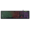 Gamer Knup KP-2059 QWERTY ABNT2 Portuguese Brazil Black Light RGB Illuminated USB Ergonomic PC Notebook Game Keyboard
