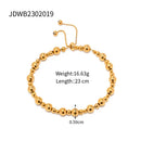 Uworld Stainless Steel Bead Chain Bangle Bracelet Waterproof Jewelry Statement Trendy Golden Metal браслеты на руку Man Girls