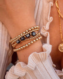 Uworld Stainless Steel Bead Chain Bangle Bracelet Waterproof Jewelry Statement Trendy Golden Metal браслеты на руку Man Girls