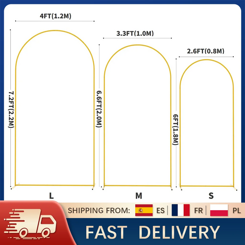The Aisle Arch | Modular Rust-Proof Metal Wedding Backdrop in 3 Sizes