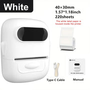 Wireless Label Printer P50 Inkless Bluetooth Thermal Label Maker Adhesive Label Sticker Machine DIY Pattern Barcode QR Code Tape