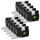 1PK-10PK Label 18mm Black on White Ribbon Replacement for Brother TZ 241 TZE 241 Label Tape for Brother P-touch Labeling Machine