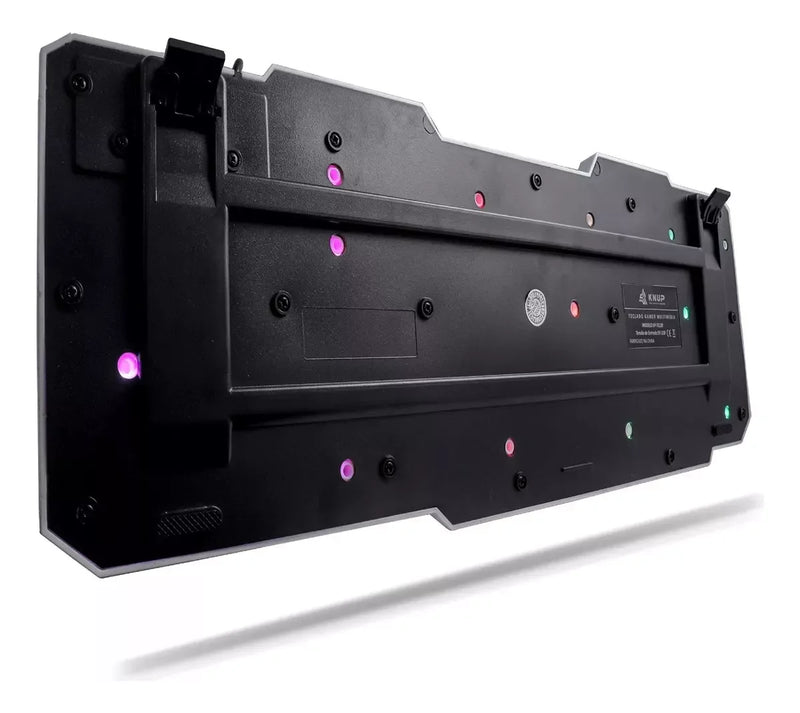 Gamer Knup Kp Te120 LED RGB Abnt2 White Keyboard Lighting Keys Portuguese Brazil High Performance Computer Notebook Home