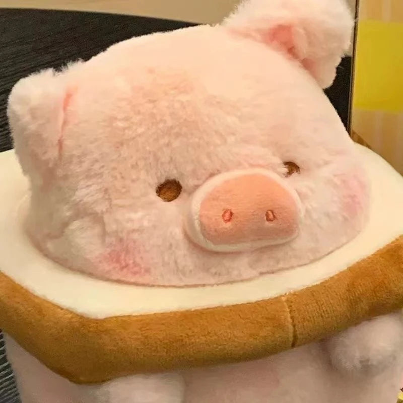 Kawaii Anime Lulu Pig Bread Plush Toy Creative Stuffed Animals Piggy Toast Doll Girl Birthday Toys Girlfriend Couple Cute Gift