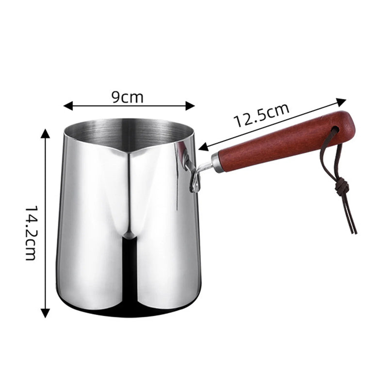Turkish Coffee Pot Stainless Steel Coffee Maker with Long Handle Long Handle Coffee Moka Pot Kitchen Tools