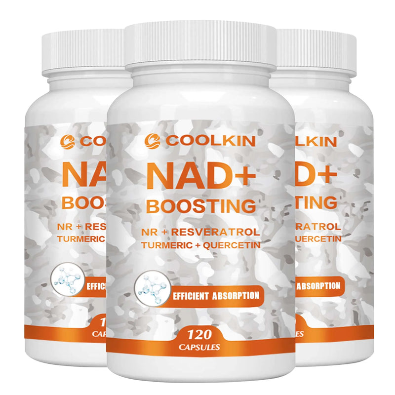 NAD + Boosting - with Trans-resveratrol, Quercetin - Enhance Cell Vitality and Help Cell Repair, Anti-aging - 120 Capsules