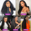 30 40 Inch Kinky Curly Wigs 13x6 HD Lace Front Human Hair Wigs Brazilian 13x4 Deep Wave Lace Frontal Wig 220 Density For Women