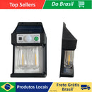 Luminária Solar 2 lampadas com Sensor de Movimento para Parede Externa LED Energia Solar com Filamento Colonial