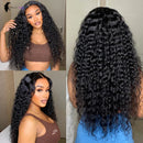 26 28 30 inch Glueless Wigs Human Hair Ready To Wear 6X4 Water Wave Pre Cut Lace Closure Wig Brazilian Deep Curly Wigs For Women