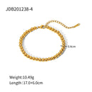 Uworld Stainless Steel Bead Chain Bangle Bracelet Waterproof Jewelry Statement Trendy Golden Metal браслеты на руку Man Girls