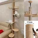 Katzenkletterbaum Säulen von Babel Vom Boden bis zur Decke Katzenbaum Turm Mehrstufiger Kratzbaum mit Liegeflächen für Katzen zum Spielen und Klettern