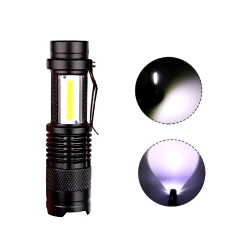 Mini Lanterna Cordinha Tática, USB, luz forte, portatil, Led E Zoom Recarregável