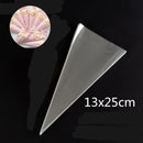 50pcs Cone Candy Bag Transparent Plastic Triangle Ice Cream Cone Candy Popcorn Bag With Kink Gift Bag  Trick Or Treat Packaging