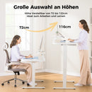 COMHOMA Height Adjustable desk Electric Drawer Monitor stand 3 Height Tablet stand White