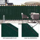 Weatherproof Green Privacy Fence Tennis Screen Sun Wind Protection Shade Net with Cable Ties Fence for Garden Balcony Sport