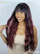 Peruca Longo Cacheado Wig Cabelo Fibra Orgânica Premium Alta Qualidade Colocação Fácil Identica ao Humano 70cm 270g