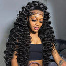 230% Loose Deep Wave Wig 13X6 Lace Frontal Human Hair Wigs Deep Curly 13x4 Transparent Lace Frontal Wigs For Women