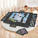 Portable Puzzle Table Felt Puzzle Platform with 6 Drawers 2-In-1 Stand 1000 Piece Puzzle Capacity Lightweight & Easy Store