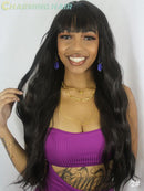 Peruca Longo Cacheado Wig Cabelo Fibra Orgânica Premium Alta Qualidade Colocação Fácil Identica ao Humano 70cm 270g