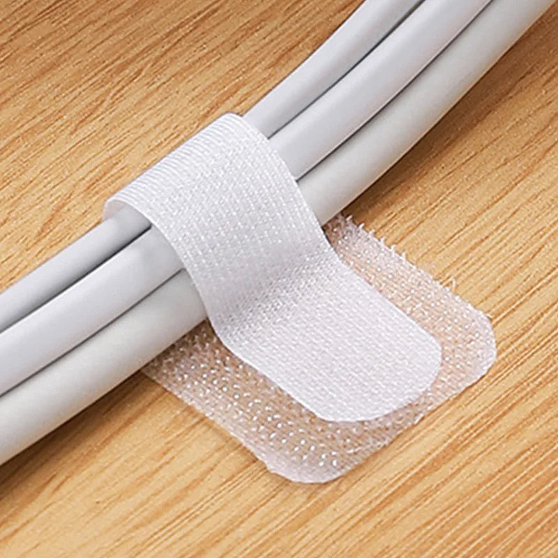 Reusable Cable Ties Fastening Wire Organizer Cord Rope Holder Self Adhesive Adjustable Cord Organizer Straps Desk Management