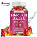 Haare, Haut & Nägel + Kollagen-Gummibärchen – Fördert gesunde Haut, Gelenke, Haare, Nägel, Antioxidantien – 60 Gummibärchen