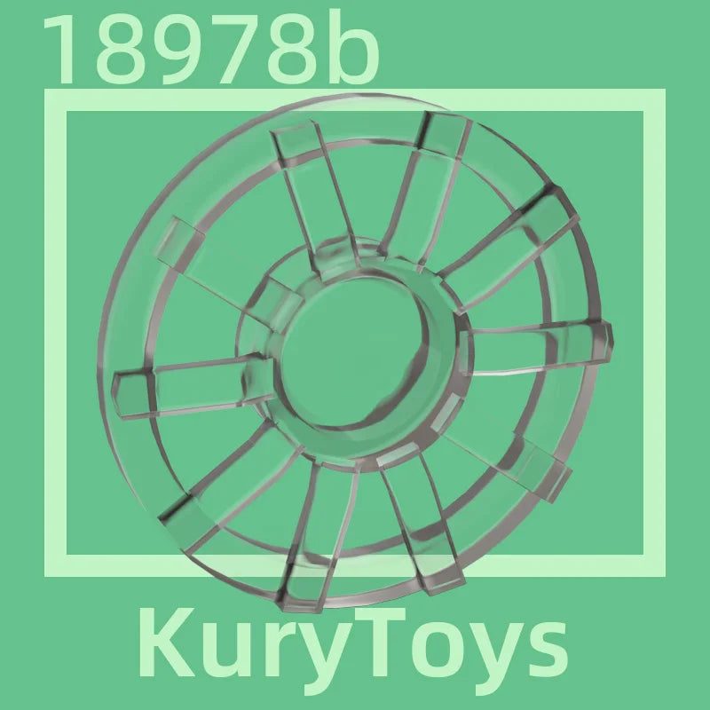 Kury Toys DIY MOC For 18978b 10pcs Building block parts For Wheel Cover 10 Spoke - for Wheel 18976
