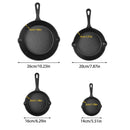 4pcs/1pc Cast Iron Frying Pan/Iron Pot Non-Stick Omelette Pan Home Steak Skillet Gas Stove Induction Saucepan with Double Drip-Spouts
