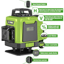 16 Lines 4D Laser Level 12 Lines 3D level 360 ° selflifting Horizontal and Vertical Cross Super power Green Laser Beams