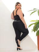 Calça Legging Feminina Levanta Bumbum Detalhe Traseiro Eaglerose Cintura Alta Comfort Algodão Premium Tendência