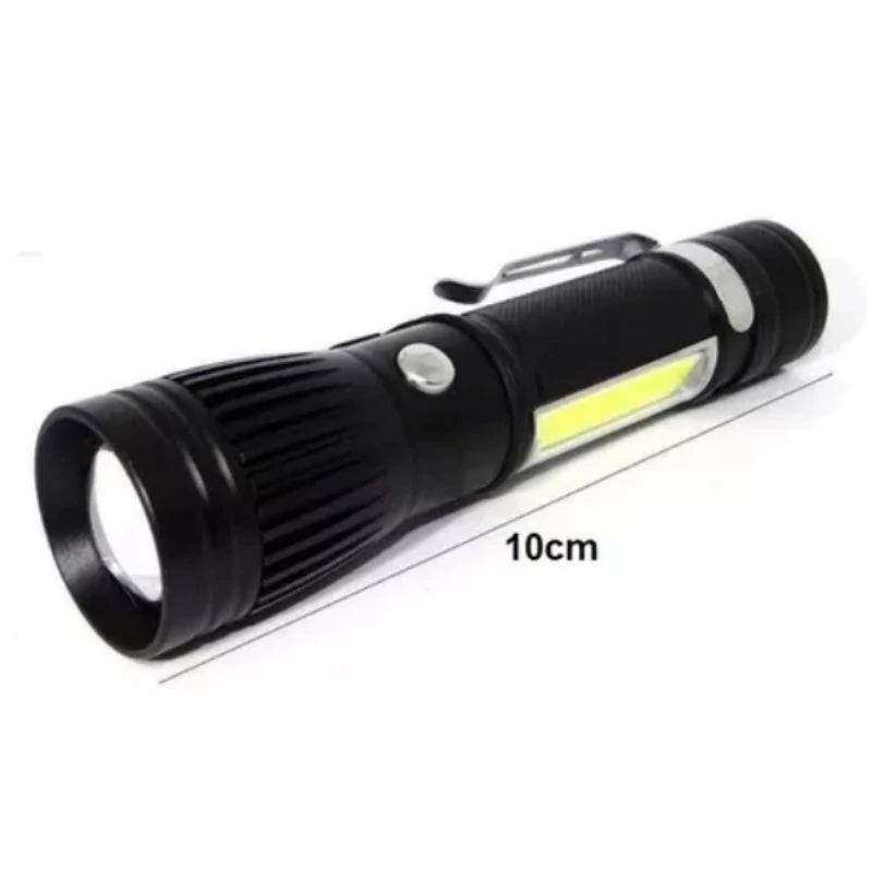Mini Lanterna Tática Potente Led Recarregavel  Com Clipes