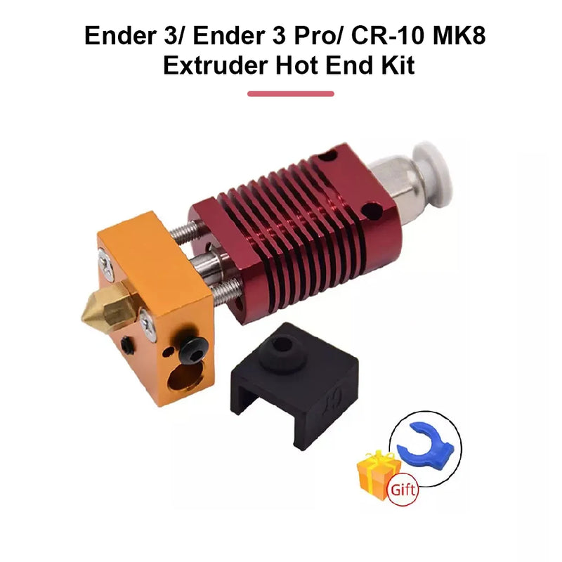 MK8 Assembled Extruder Hot End Kit Full Metal CR10 Hotend Extruder 1.75mm Aluminum Heating Block For Ender 3 Ender 5 CR10 CR10S