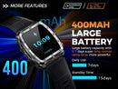 LaNikar New Military Smart Watch for Men1.8'' HD Barrel Screen 50M Waterproof LED Flashlight Fitness Tracker Heart Rate Monitor