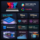 15.6" Intel Notebook PC Gamer Ultra Slim Laptop Intel Celeron N4000 16GB RAM 1TB 2TB SSD Office Study Computer PC Windows 11 Pro