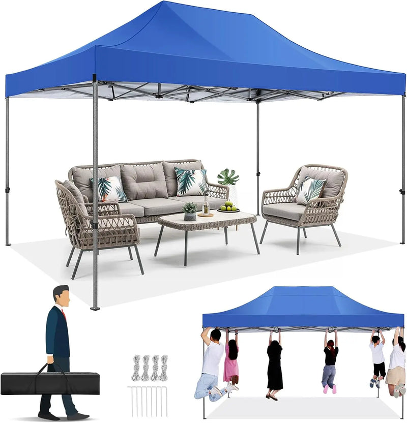 Gazebo 3x4.5m Waterproof Stable Outdoor Foldable Garden Gazebo without sidewall, for Party Tent, UV Protection 50+
