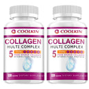 Collagen Complex - with Types I, II, III, V, X - for Healthy Hair, Bones, Cartilage, Skin & Nails - 120 Capsules