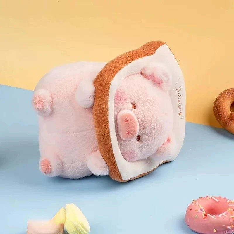 Kawaii Anime Lulu Pig Bread Plush Toy Creative Stuffed Animals Piggy Toast Doll Girl Birthday Toys Girlfriend Couple Cute Gift