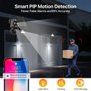 Outdoor 4K HD Built-in Battery Dual Lens Solar WiFi Camera Security Camera Solar Panel Wireless Cam PIR Alarm iCsee