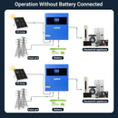 ANENJI 4kw Hybrid Solar Inverter Off Grid Tie Pure Sine Wave MPPT Inverter24V 220V 100A Solar Charger for Photovoltaic PV 500VDC