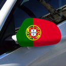 Directly Delivery 2 Pcs Free Size Four-way stretch fabric Portugal Portuguese Flags Car Mirror Cover