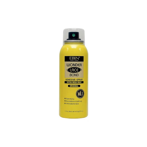 Ebin New York Wonder Lace Bond Adhesive Melting Spray Extra Mega Hold Daily Use - Long lasting Hold, Ideal for Lace Wigs