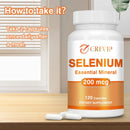 Selenium Capsules - Antioxidant Support, Boosts Immune System, Boosts Energy Levels Thyroid Support - 120 Capsules