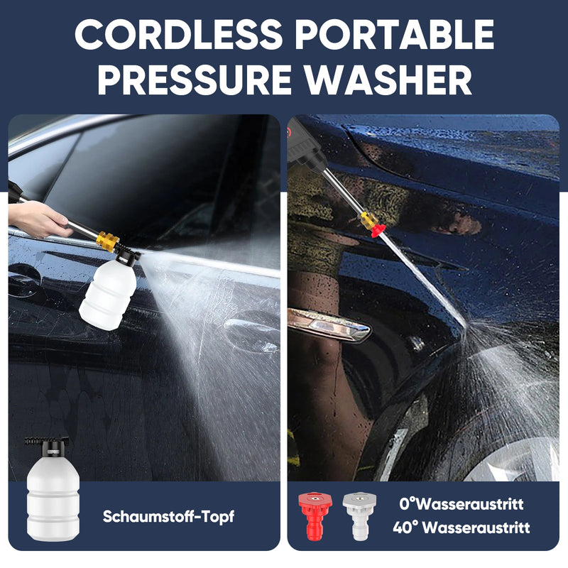 Portable Electric High Pressure Washer Rechargeable Car Wash Gun Cordless Electric Water Gun Foam Machine for Makita 21V Battery