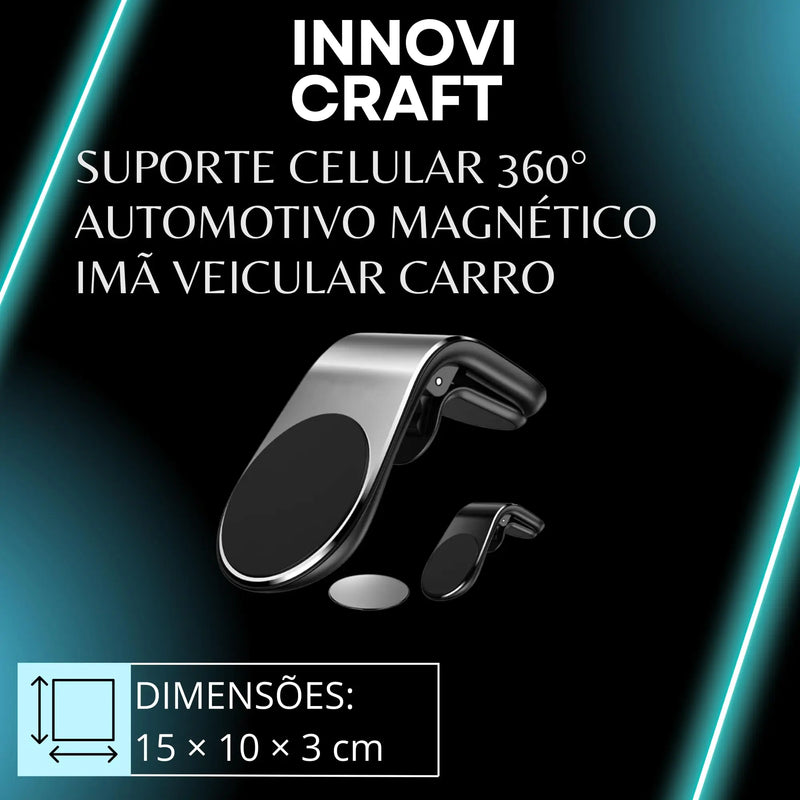 360 ° Magnetic Vehicle Phone Holder with Anti-Slip Base