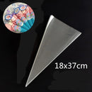 50pcs Cone Candy Bag Transparent Plastic Triangle Ice Cream Cone Candy Popcorn Bag With Kink Gift Bag  Trick Or Treat Packaging